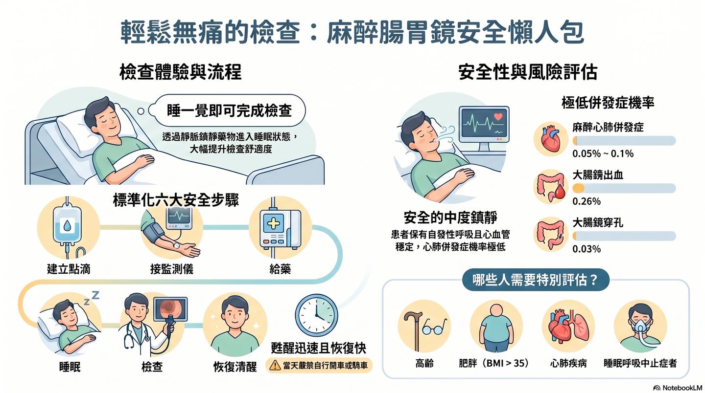 【麻醉腸胃鏡安全嗎？一次了解】